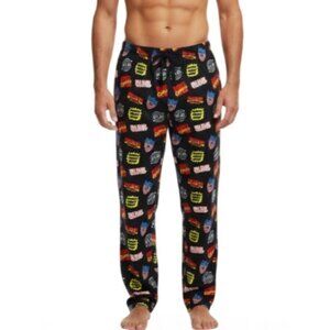 Marvel Classic Logo Allover Print Loungewear Pajama Pants w/ Side Pockets (XXL)